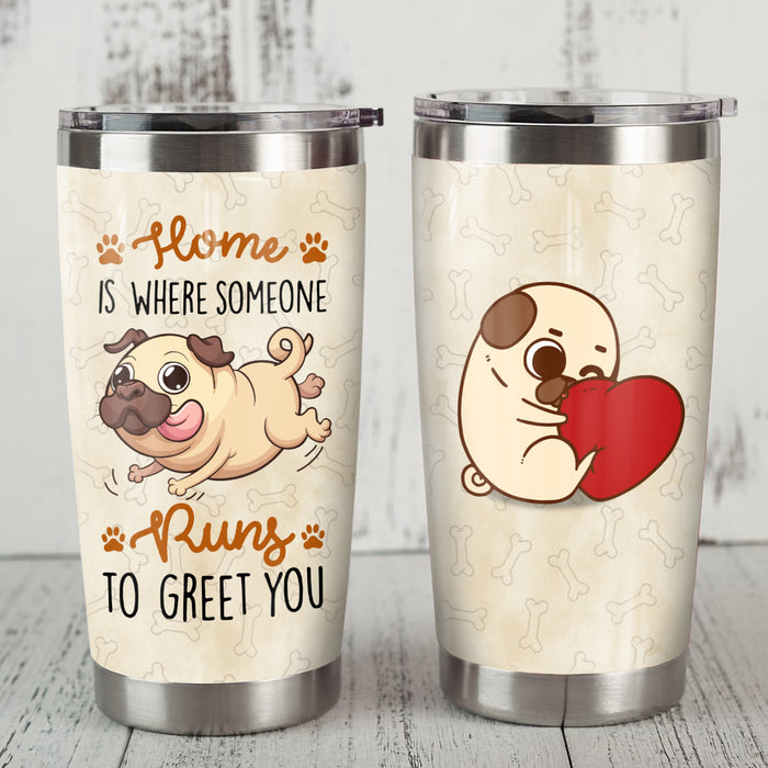 Pug Dog Steel Tumbler FB0507 78O42 1