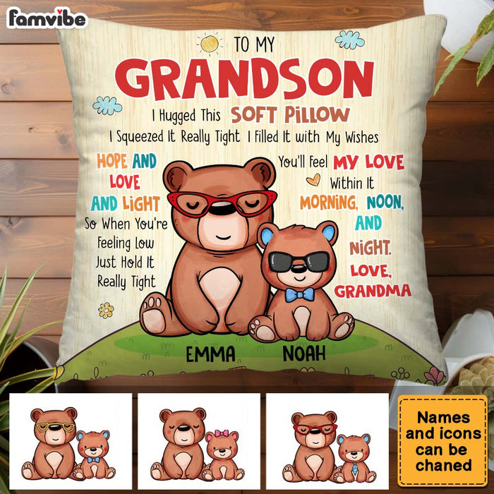 Personalized Gift For Grandson Hug This Pillow 32133 1