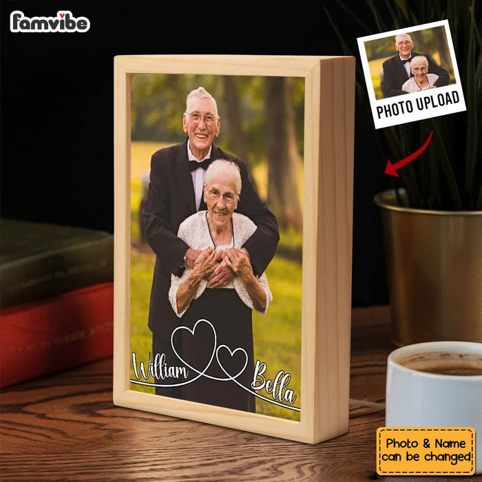 Personalized Couples Gift Swirl Heart Upload Photo Picture Frame Light Box 31551 1