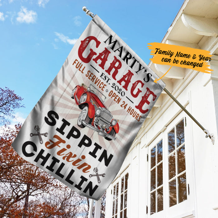 Personalized Fixing Home Garage Flag AG181 28O57 1