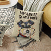 Miniature Schnauzer Dog Pillow NOV2201 90O41 (Insert Included) 1