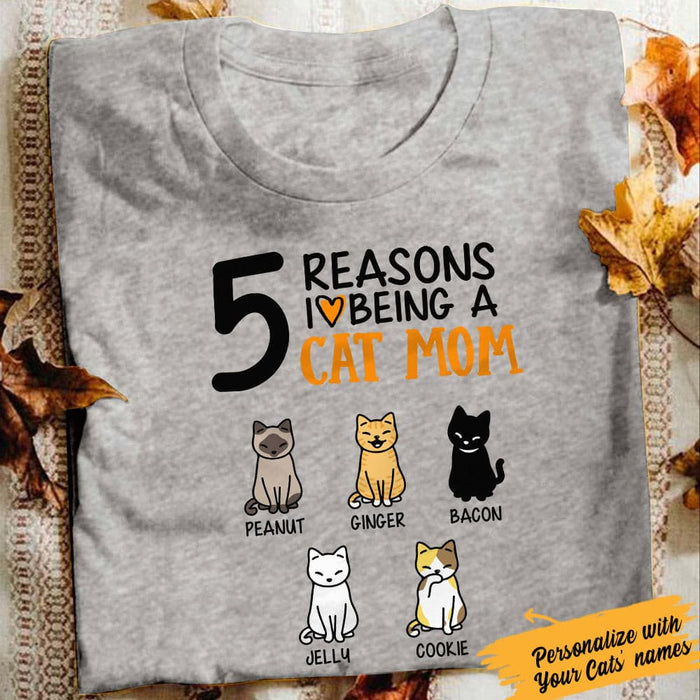 Personalized Cat Mom White T Shirt JN132 73O57 1