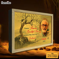 Personalized Memorial Heaven Is A Beautiful Place Upload Photo Picture Frame Light Box 31483 thumb 1