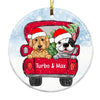 Personalized Dog Christmas Circle Ornament SB301 81O34 1