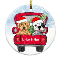 Personalized Dog Christmas Circle Ornament SB301 81O34 thumb 1