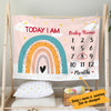 Personalized Pastel Rainbow Baby Girl Milestone Today I Am Blanket OB223 67O57 1