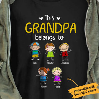 Personalized Grandpa Doodle T Shirt SMY224 81O34