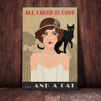 Black Cat Deco Canvas AP2302 67O53 thumb 1