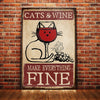 Cat and Wine Canvas SAP2904 85O34 1