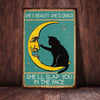 Black Cat Funny Moon Canvas MY151 85O58 1