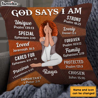 Personalized Daughter Granddaughter God Says You Are Leather Pattern Pillow 22657 thumb 1