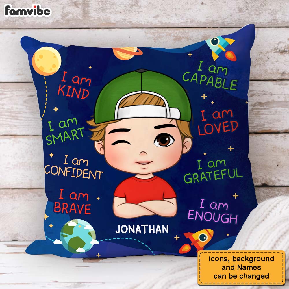 Personalized Gift For Granddaughter Grandson I Am Kind Pillow 30490 Primary Mockup