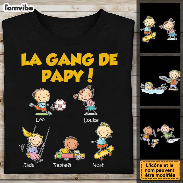 Personalized Gift For Grandpa French Papa Grand-père Shirt - Hoodie - Sweatshirt 31066 1