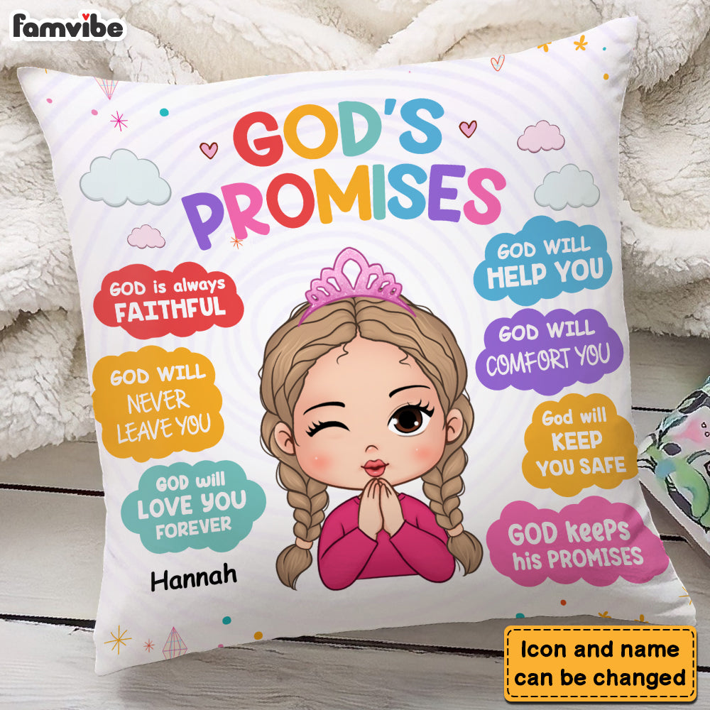 Personalized Gift For Granddaughter God's Promises Biblical Pillow 30313 Primary Mockup