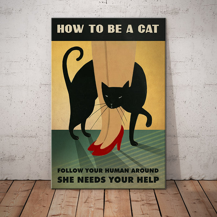 Black Cat Vintage Canvas AP2303 85O53 1