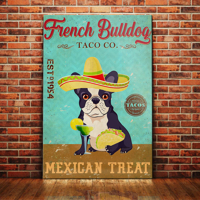 French Bulldog Taco Company Canvas FB1005 87O58 1