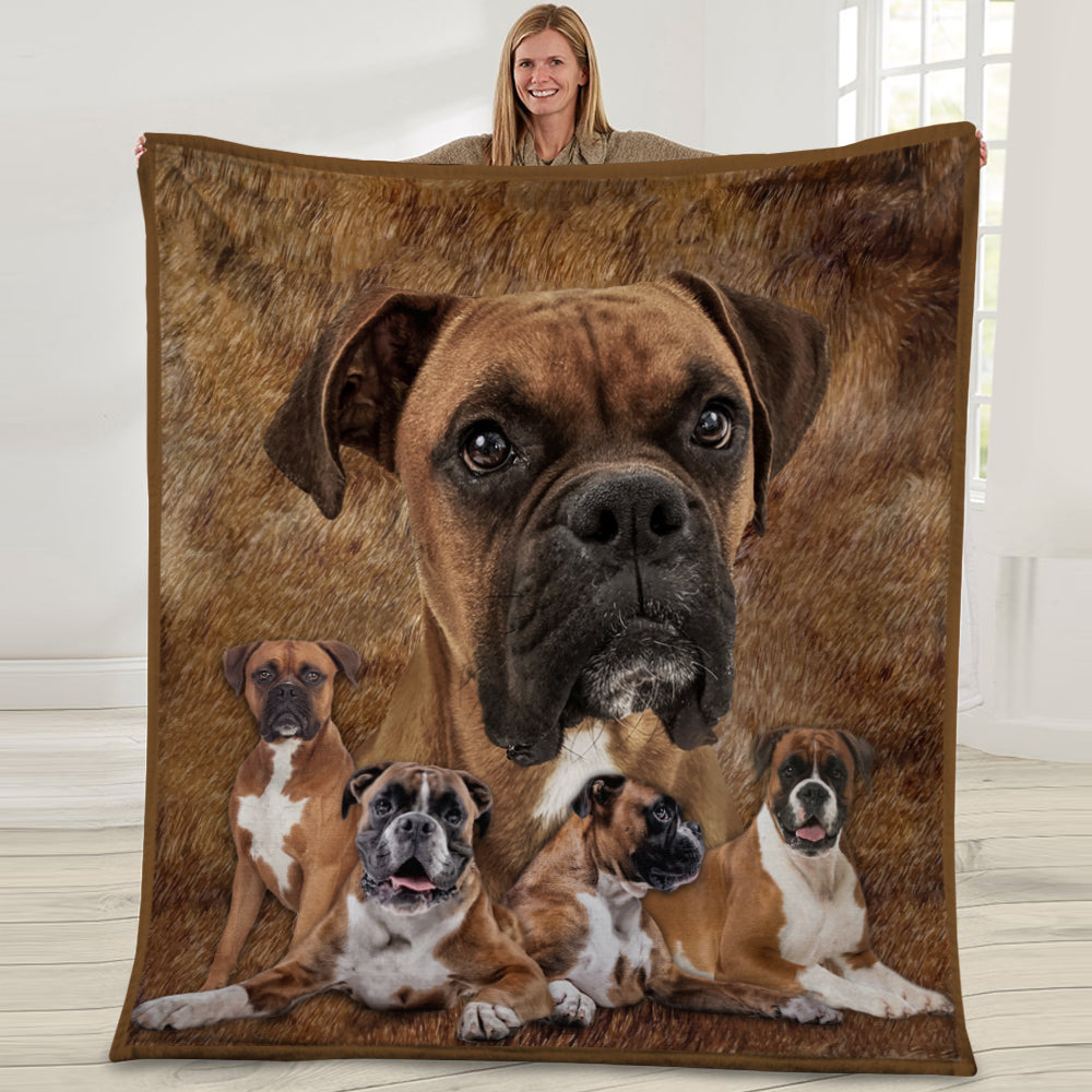 Boxer Dog Fleece Blanket JR1301 67O50