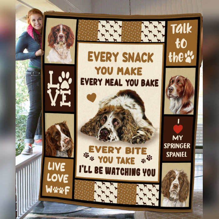 Springer Spaniel Dog Fleece Blanket MR0601 70O43 1