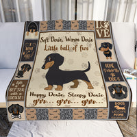 Dachshund Dog  Fleece Blanket OCT0301 81O52 thumb 1