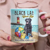 Black Labrador Retriever Dog Beach Life Mug MY131 73O57 1
