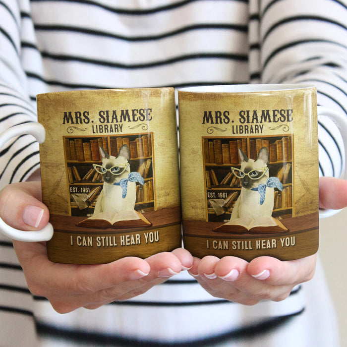 Siamese Cat Library Mug MR1003 90O39 1