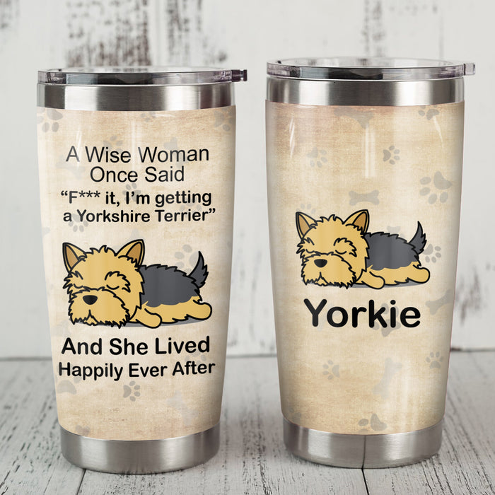 Yorkshire Terrier Dog Steel Tumbler MR1105 69O59 1