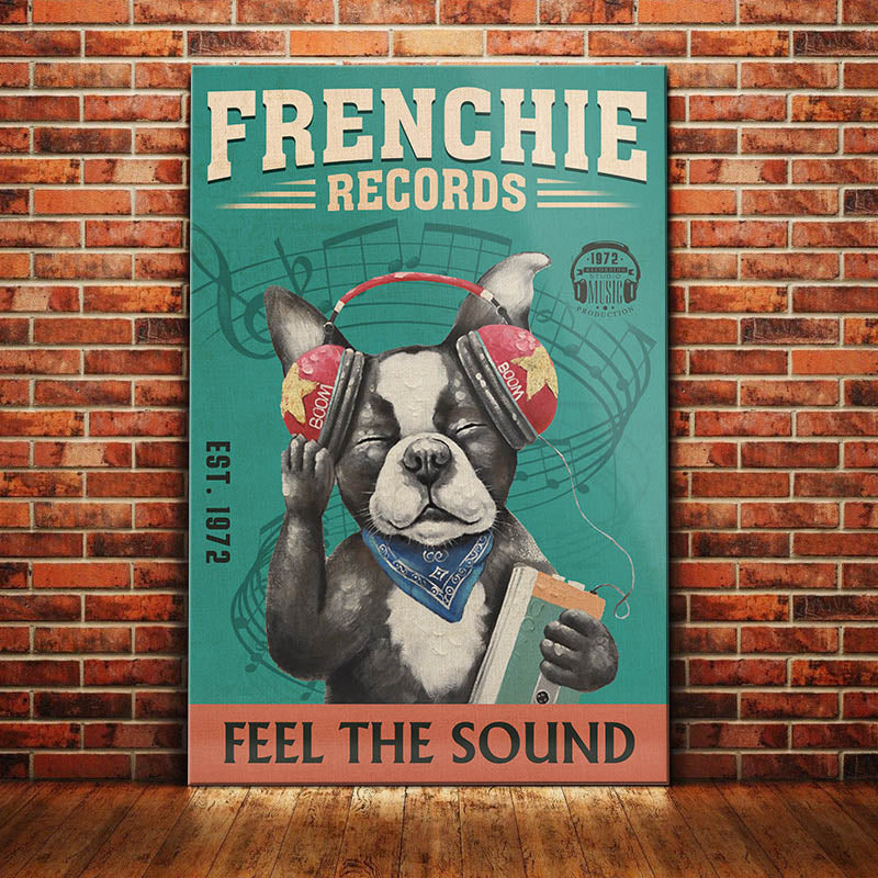 French Bulldog Record Company Canvas MR0701 95O39