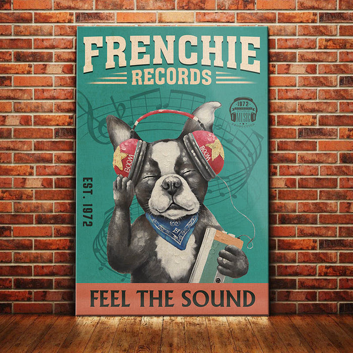 French Bulldog Record Company Canvas MR0701 95O39 1