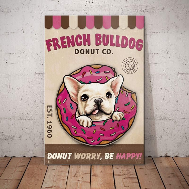 French Bulldog Donut Company Canvas MF0401 67O58
