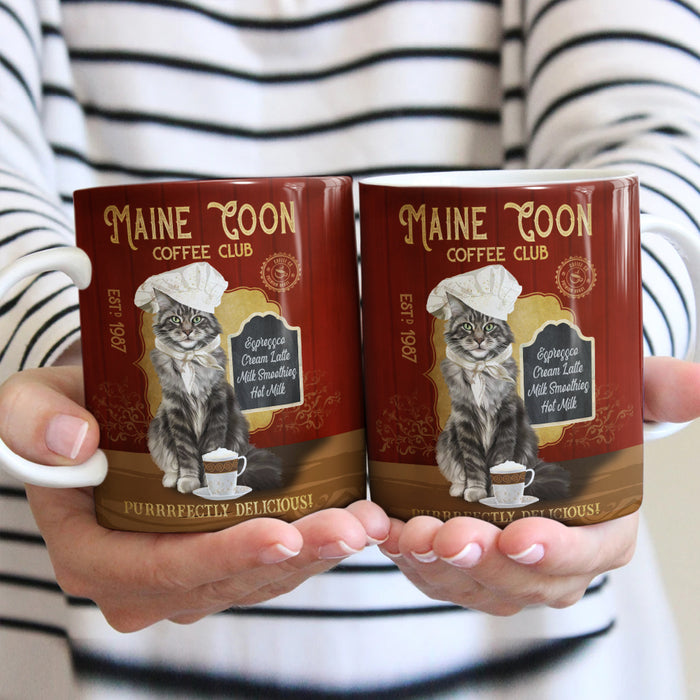 Maine Coon Cat Coffee Club Mug MR1302 73O36 1