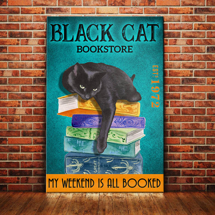 Black Cat Book Store Canvas MY0501 74O36 1