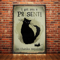 Black Cat Funny Present Canvas MY83 85O57 thumb 1