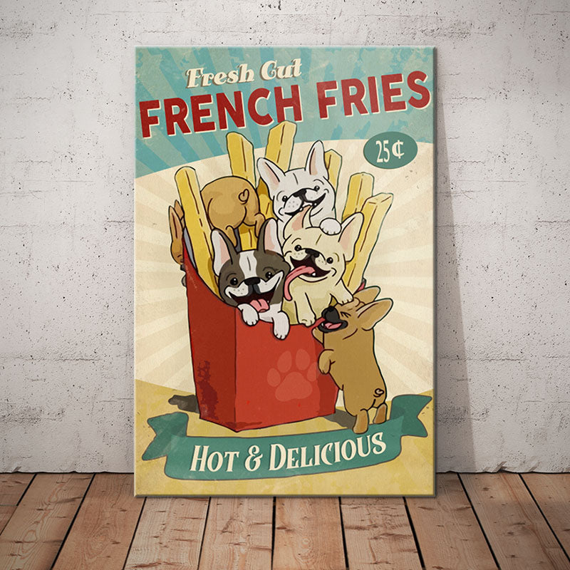 French Bulldog Fries Canvas FB2602 85O58