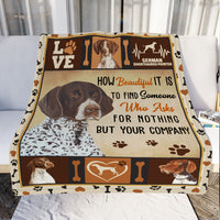 German Shorthaired Pointer Dog Fleece Blanket MR0401 71O42 thumb 1