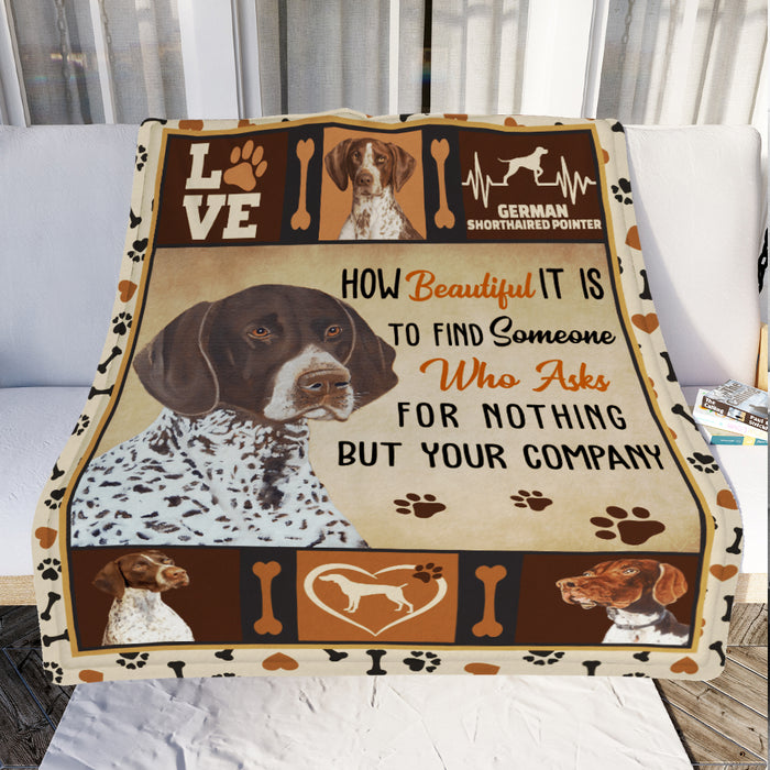German Shorthaired Pointer Dog Fleece Blanket MR0401 71O42 1