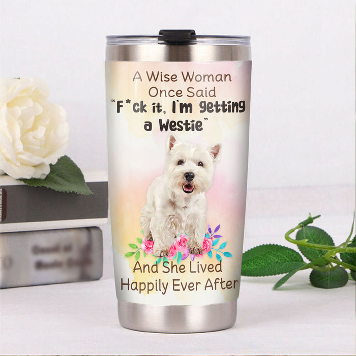 Westie Dog Steel Tumbler MR1105 68O52 1