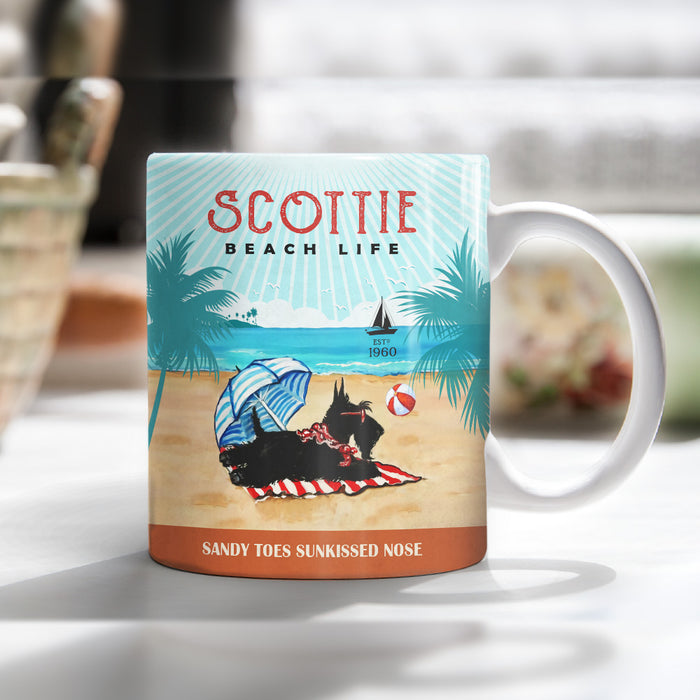 Scottish Terrier Dog Beach Life Mug AP2401 67O53 1