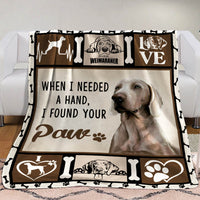 Weimaraner Dog Fleece Blanket MR0601 70O51 thumb 1