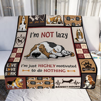 Basset Hound Dog Fleece Blanket NOV2004 90O47 thumb 1