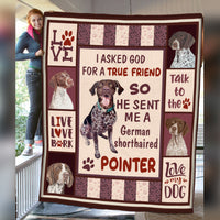 German Shorthaired Pointer Dog Fleece Blanket MR0401 68O43 thumb 1
