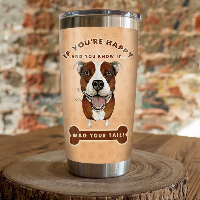 Pitbull Dog Steel Tumbler AP2405 67O53 1