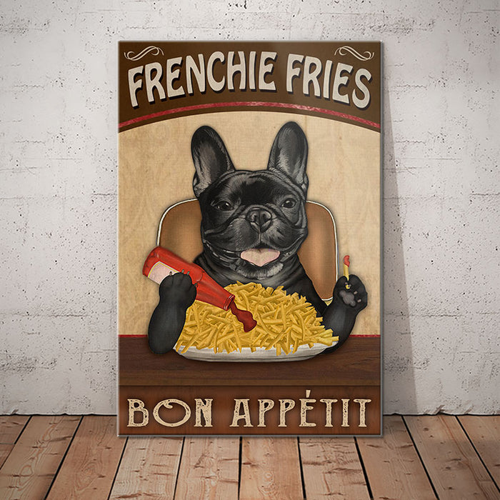 French Bulldog Fries Canvas MR1202 85O50 1