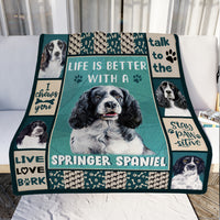 Springer Spaniel Dog Fleece Blanket MR0501 69O56 thumb 1