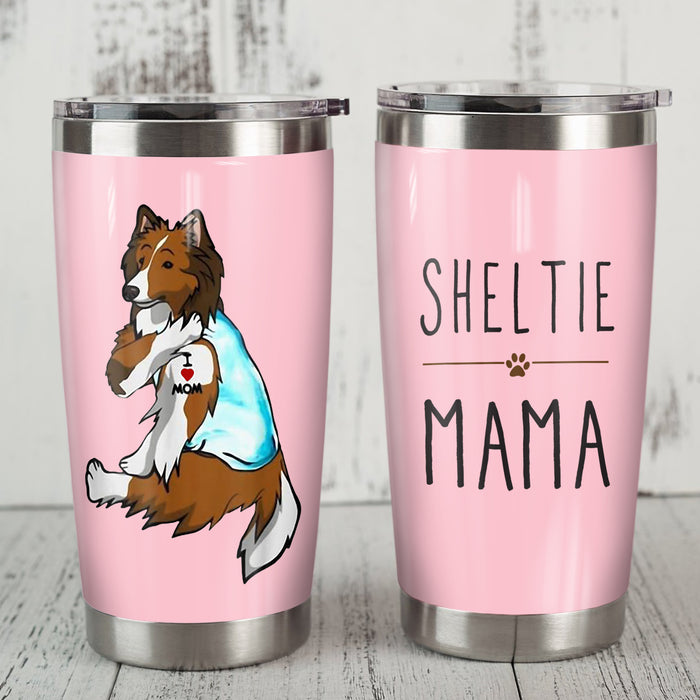 Shetland Sheepdog Steel Tumbler SAP2414 81O36 1
