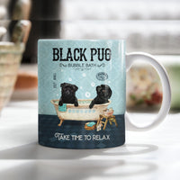 Black Pug Bubble Bath Mug MY154 67O58 thumb 1