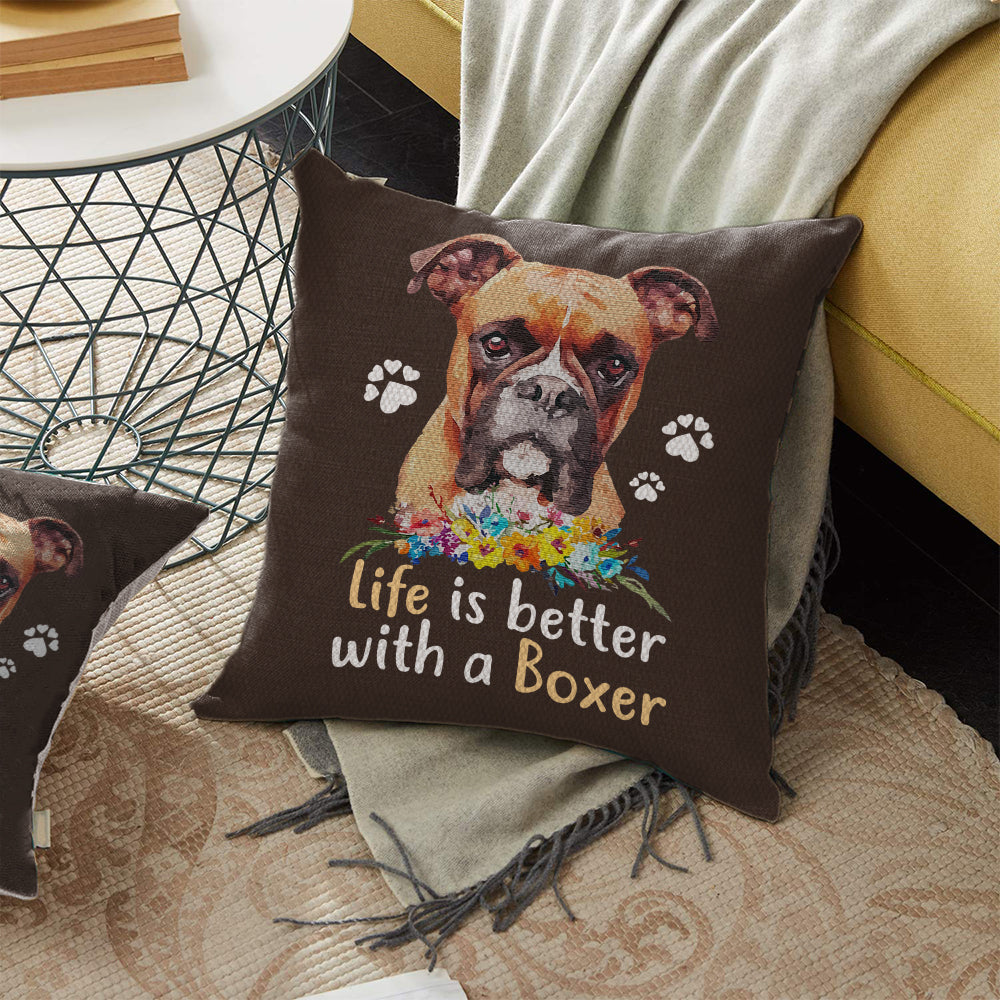 Boxer Dog Pillow OCT1402 68O39 (Insert Included)