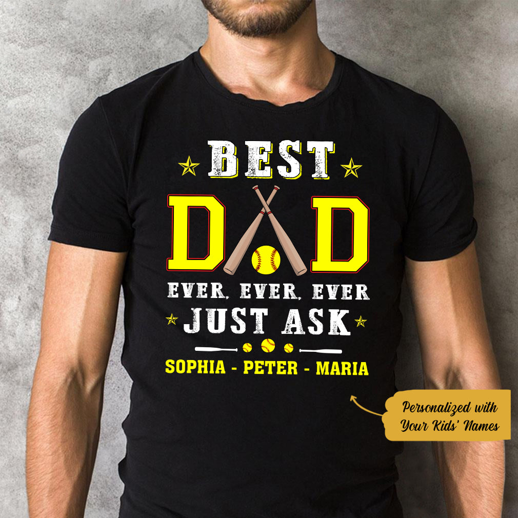 Personalized Softball Dad  T Shirt MY134 90O57