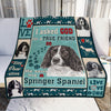 Springer Spaniel Dog Fleece Blanket MR0501 68O51 1