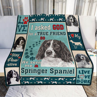 Springer Spaniel Dog Fleece Blanket MR0501 68O51 thumb 1
