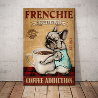 French Bulldog Coffee Club Canvas AP1703 95O58 thumb 1